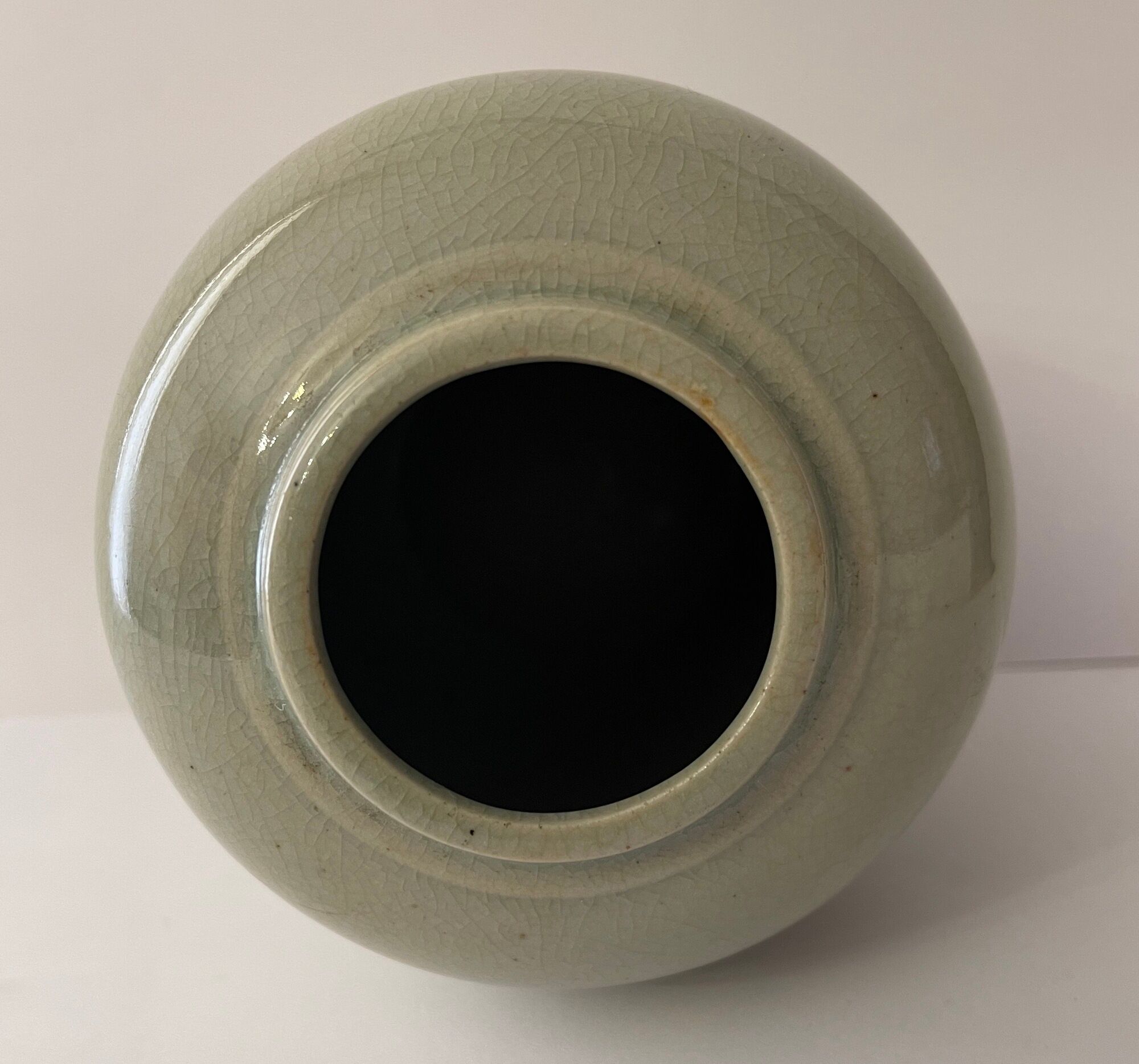 Japan polychrome vase and celadon XIX Naniwaya Okita Japan Nippon