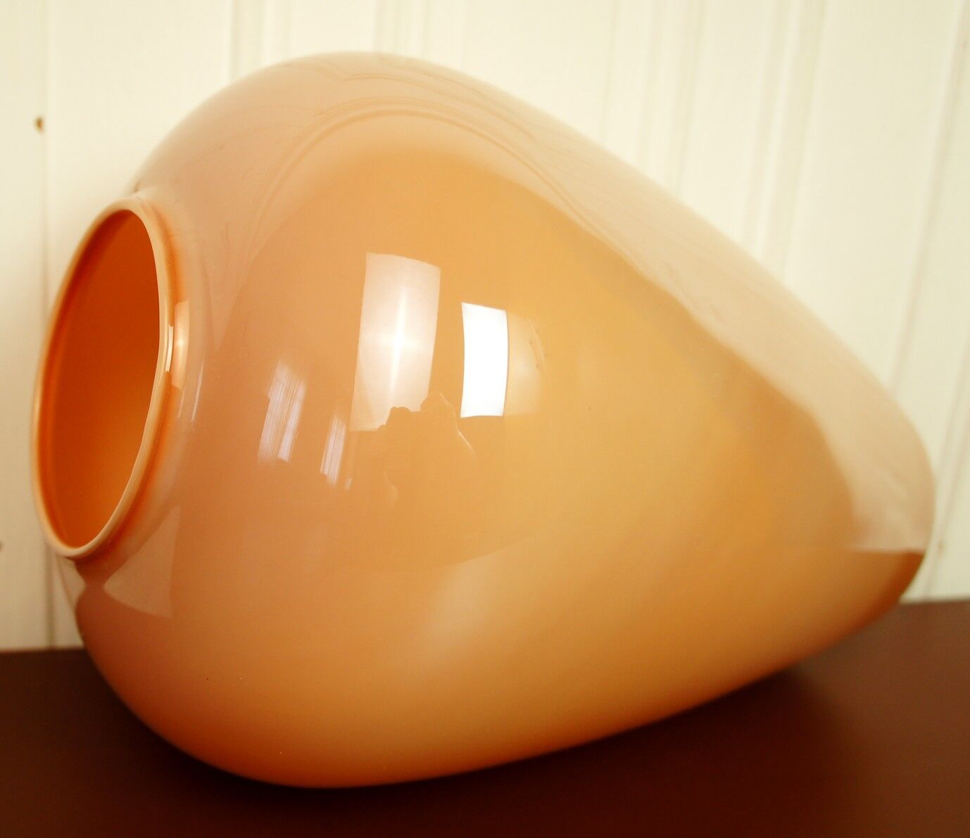 Iridescent blown glass vase