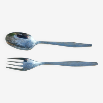 old fork/spoon set in silver metal