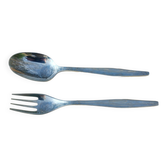 old fork/spoon set in silver metal