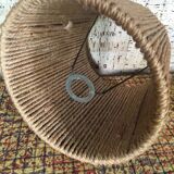 Terracotta lamp, string blinds, cable and vintage switch