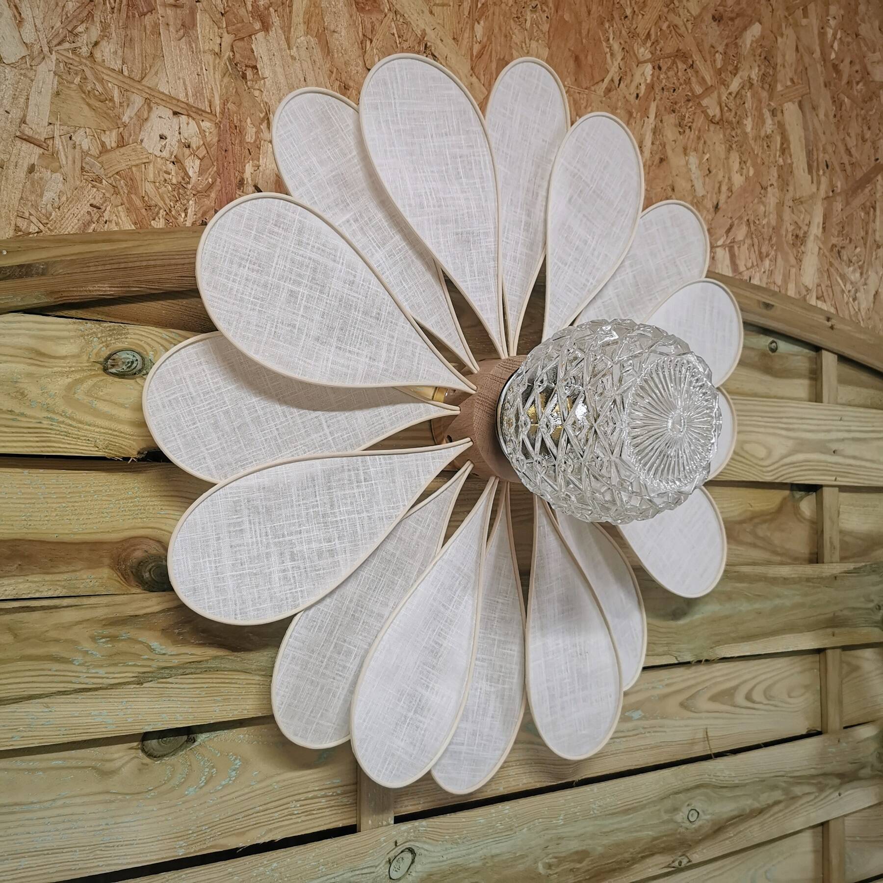Vintage globe flower wall light