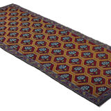 Anatolian handmade kilim rug 260 cm x 99 cm