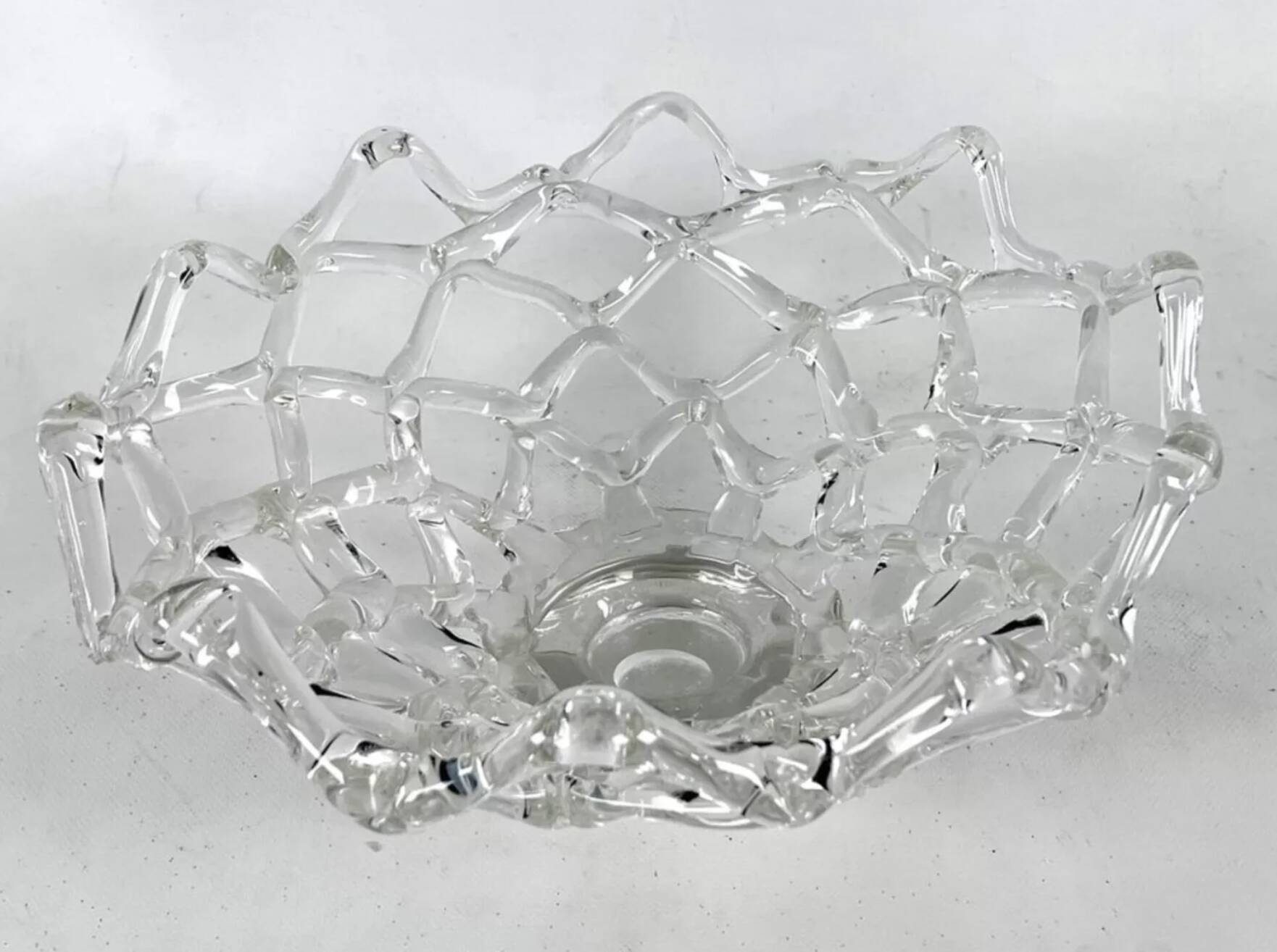 Art Deco, Barovier & Toso - Murano Intreccio glass centerpiece. 1940's