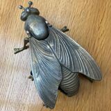 Vintage metal ashtray fly