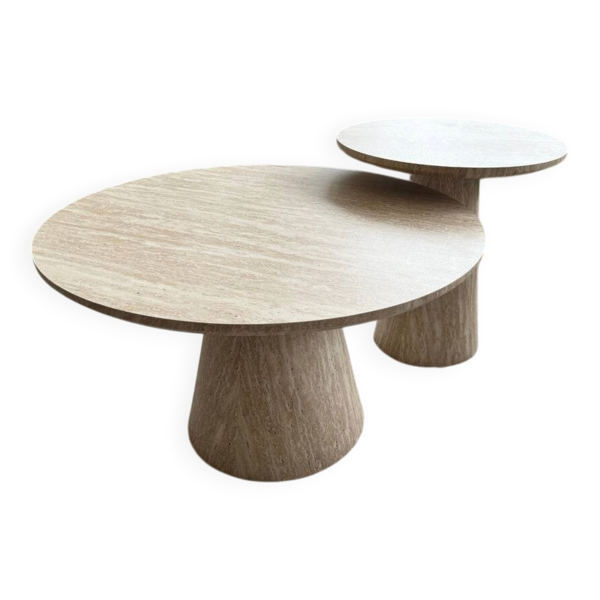 Table Basse Alba Effet Travertin
