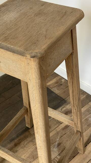 Vintage Oak Workbench Stool