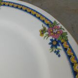 6 old porcelain dessert plates Art Deco Pierre Guez Marseille