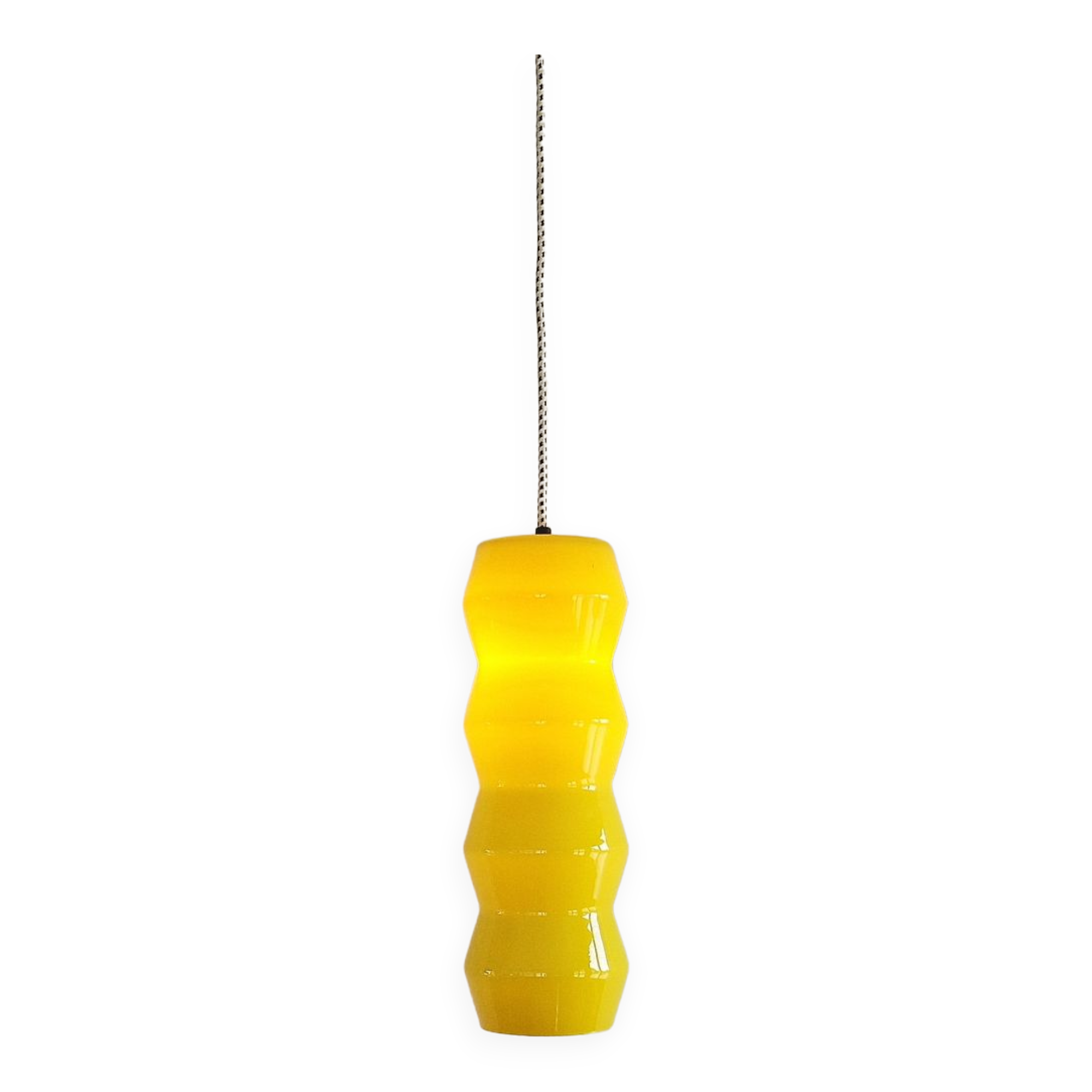 Yellow Murano glass pendant lamp, Sweden 1960