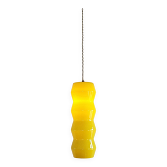 Yellow Murano glass pendant lamp, Sweden 1960