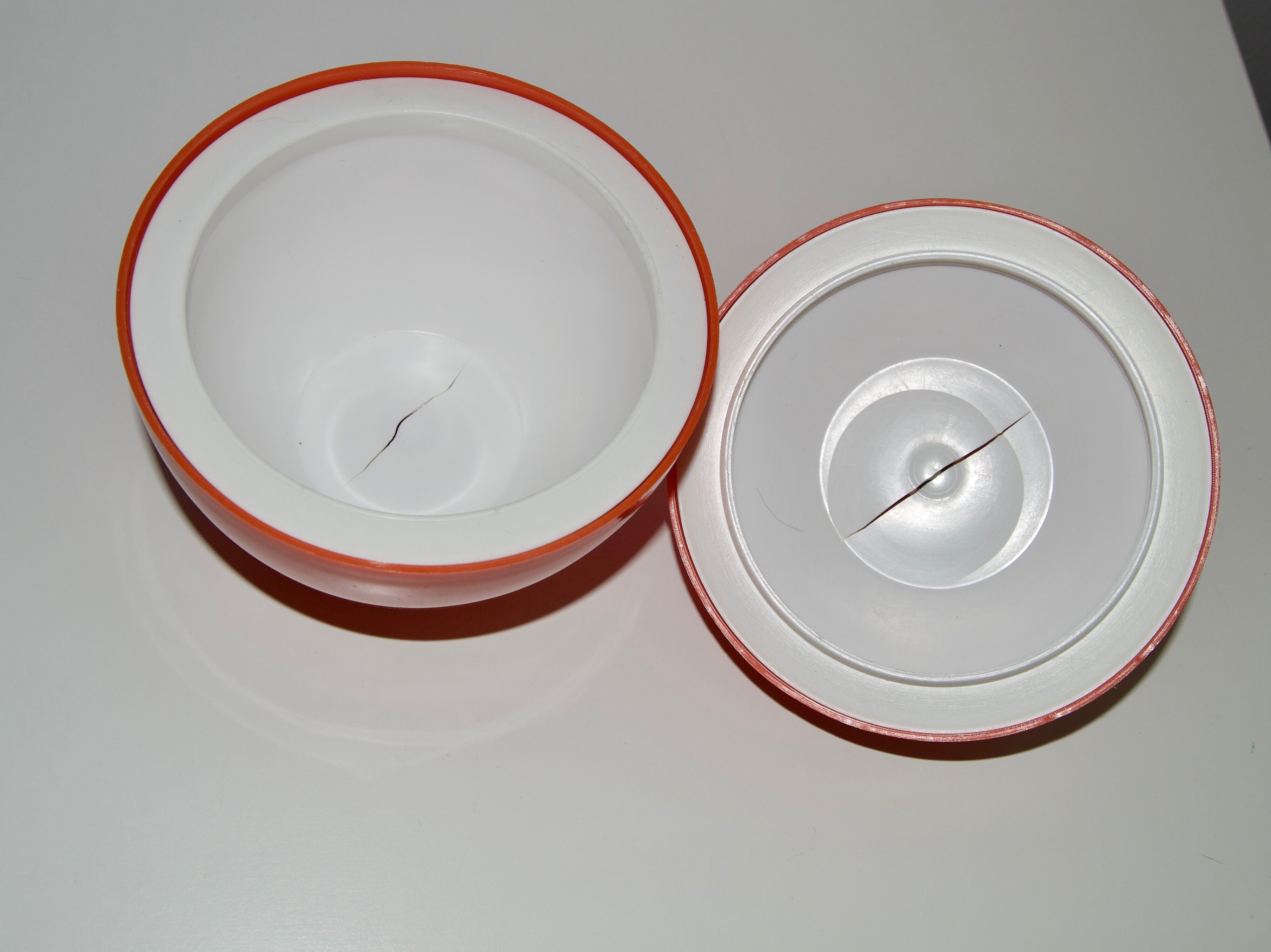 Orange apple ice bucket, 70 years