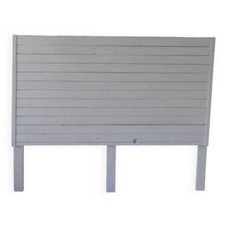 Headboard of 160 made with aged wood in pearl grey patina.