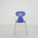 Arne Jacobsen for Fritz Hansen ultramarin ( L15) wooden "Ant" chair, Denmar