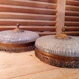 Pair of crystal ceiling lights
