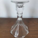 Lot of 2 crystal glass candlesticks