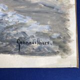 Georges lattès (1907-1989), gennevilliers station, watercolor and gouache