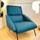 Fauteuil vintage Guermonprez, estampillé - maille 3D Bleu pétrole – De