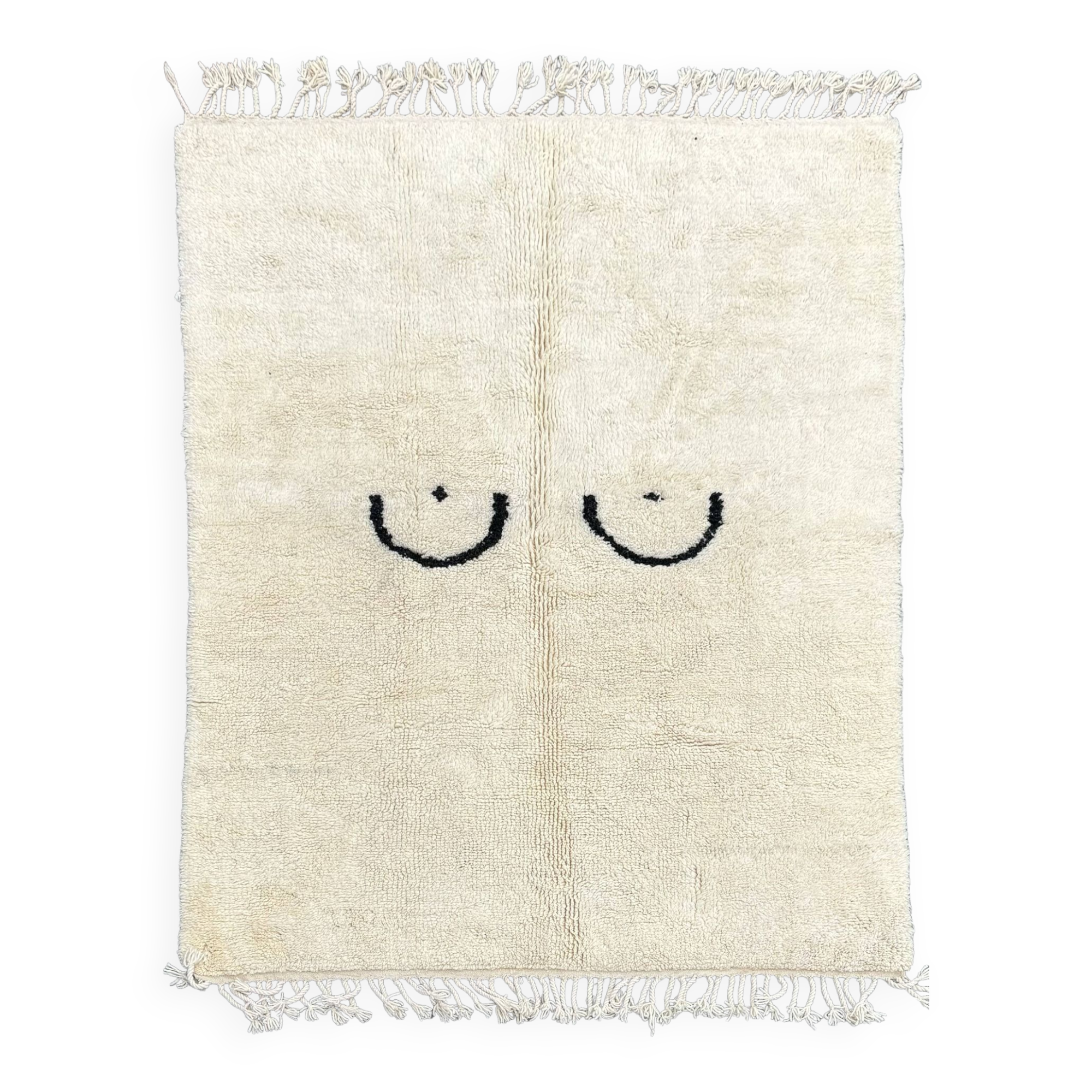 Large modern Berber beni ourain carpet new 190x280 cm