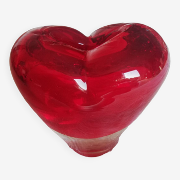 Vase cœur rouge salviati heart verre de murano par maria christina hamel