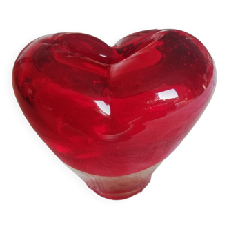 Red heart vase salviati heart murano glass by maria christina hamel