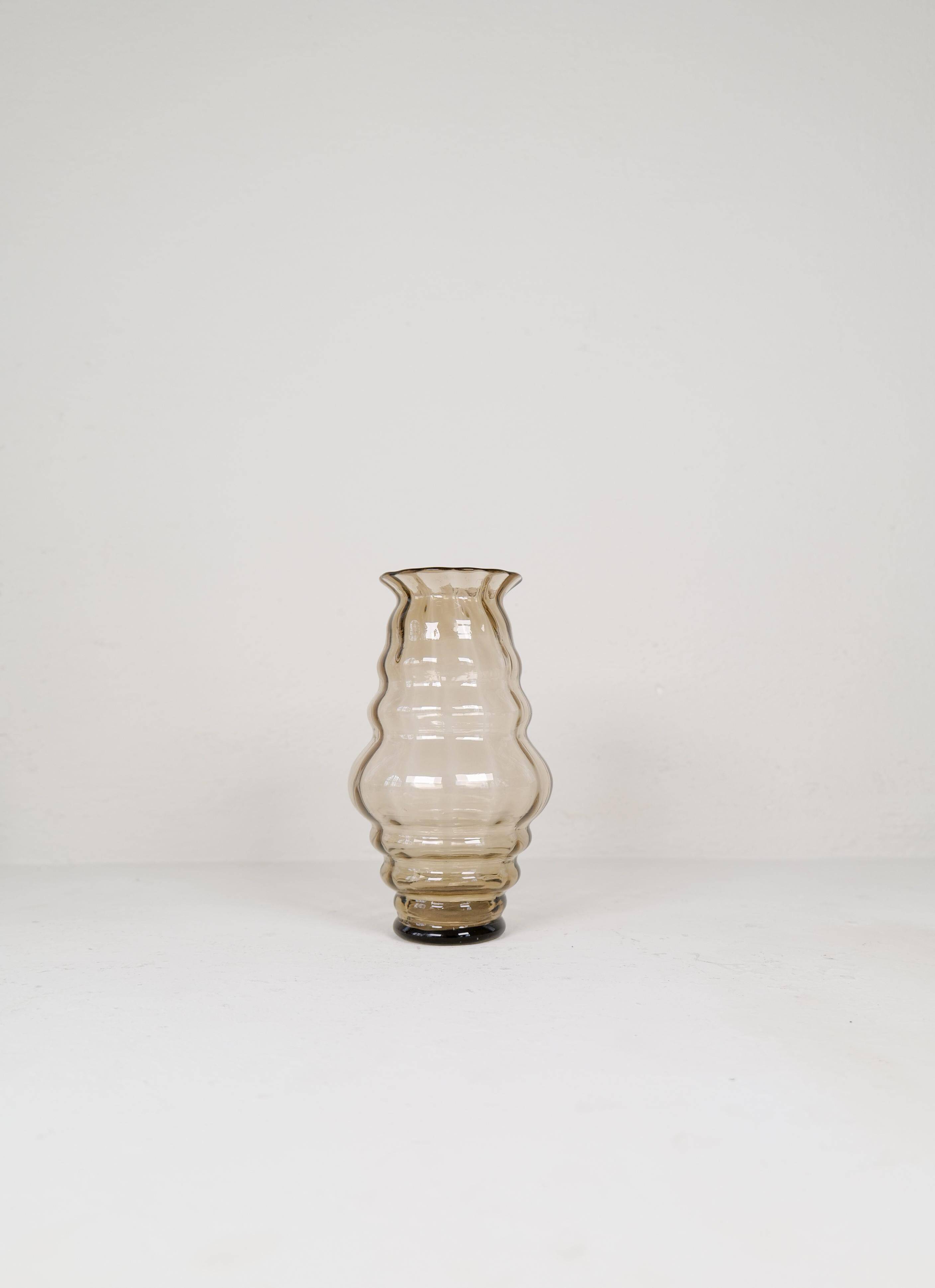 Art Deco Ensemble / Swedish Grace of 4 Glass Containers by Simon Gate Orrefors Sweden 1920s