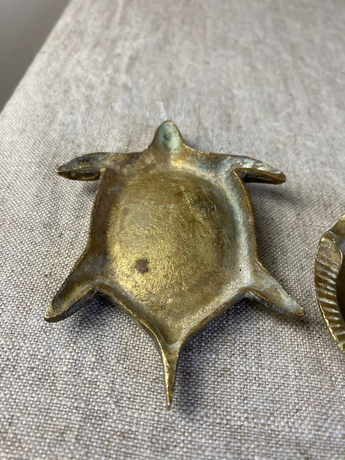 Brass Turtle Ashtray