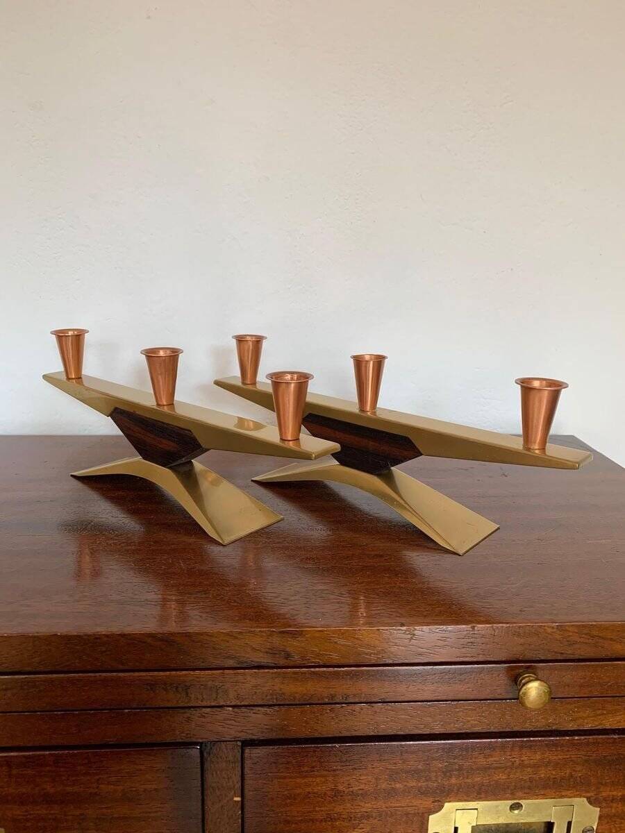 Danish candlesticks, 1960s, set of 2