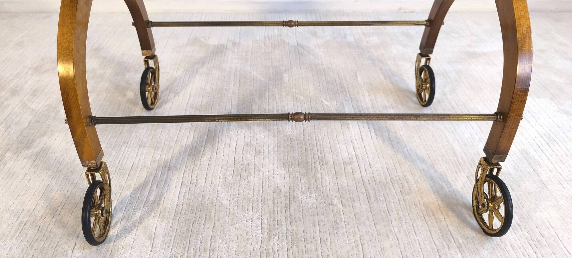Beautiful pair of vintage teak tables – Serving table - Benoit-Guyot Lyon