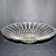 Large round antique dish in pressed-molded glass -