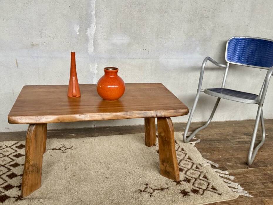 Vintage modernist elm coffee table
