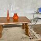 Vintage modernist elm coffee table