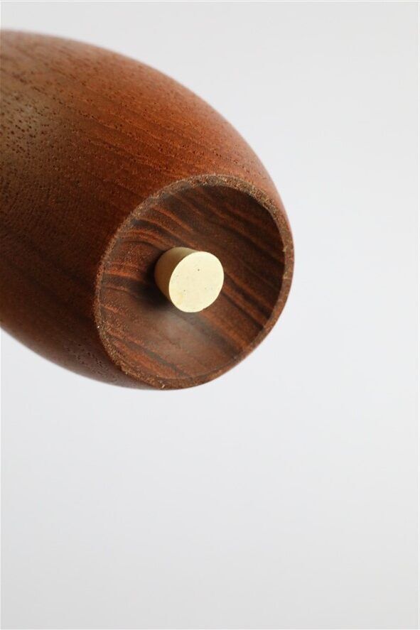 Restored teak pepper crusher / mill & salt shaker set by Wiggers / 1960s / mid-century Danish modern design