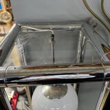 70's chrome design floor lamp shelf