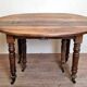 Louis Philippe period 6-legged extending table in solid walnut