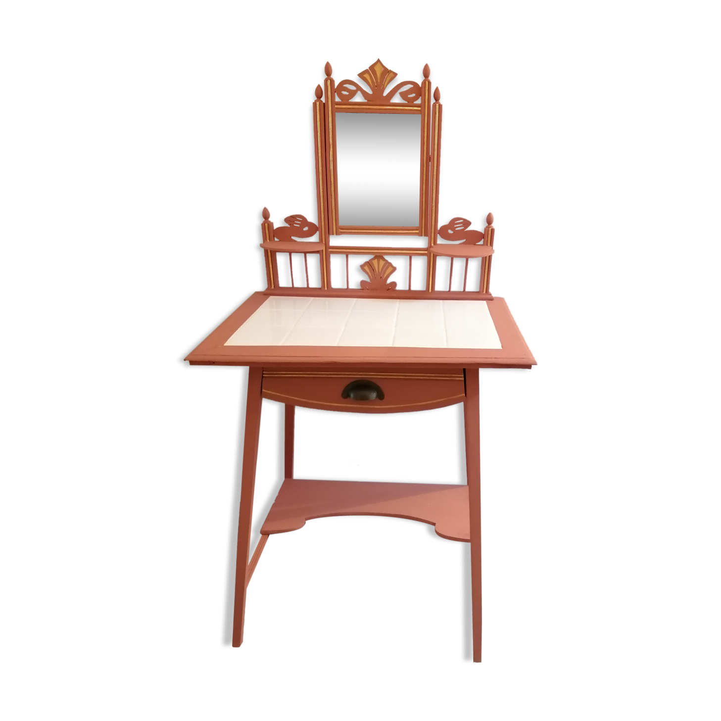 Coiffeuse polychromie et dorure