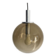 Vintage smoked glass pendant light from the 70s