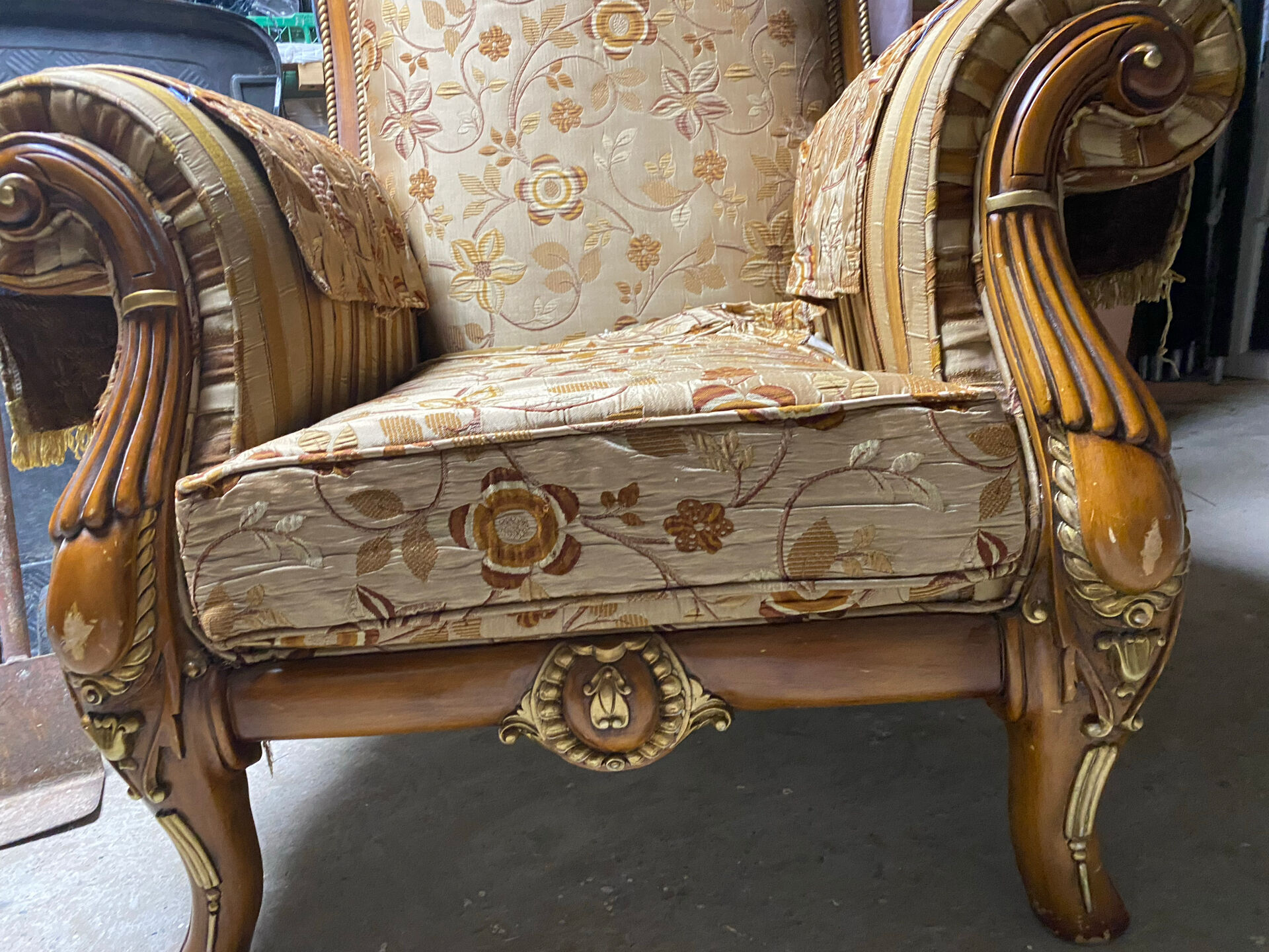 Louis XV Rococo style armchair