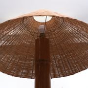 Lampadaire Tiki en bambou véritable années 1980
