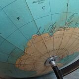 Old terrestrial globe world map Taride metal feet