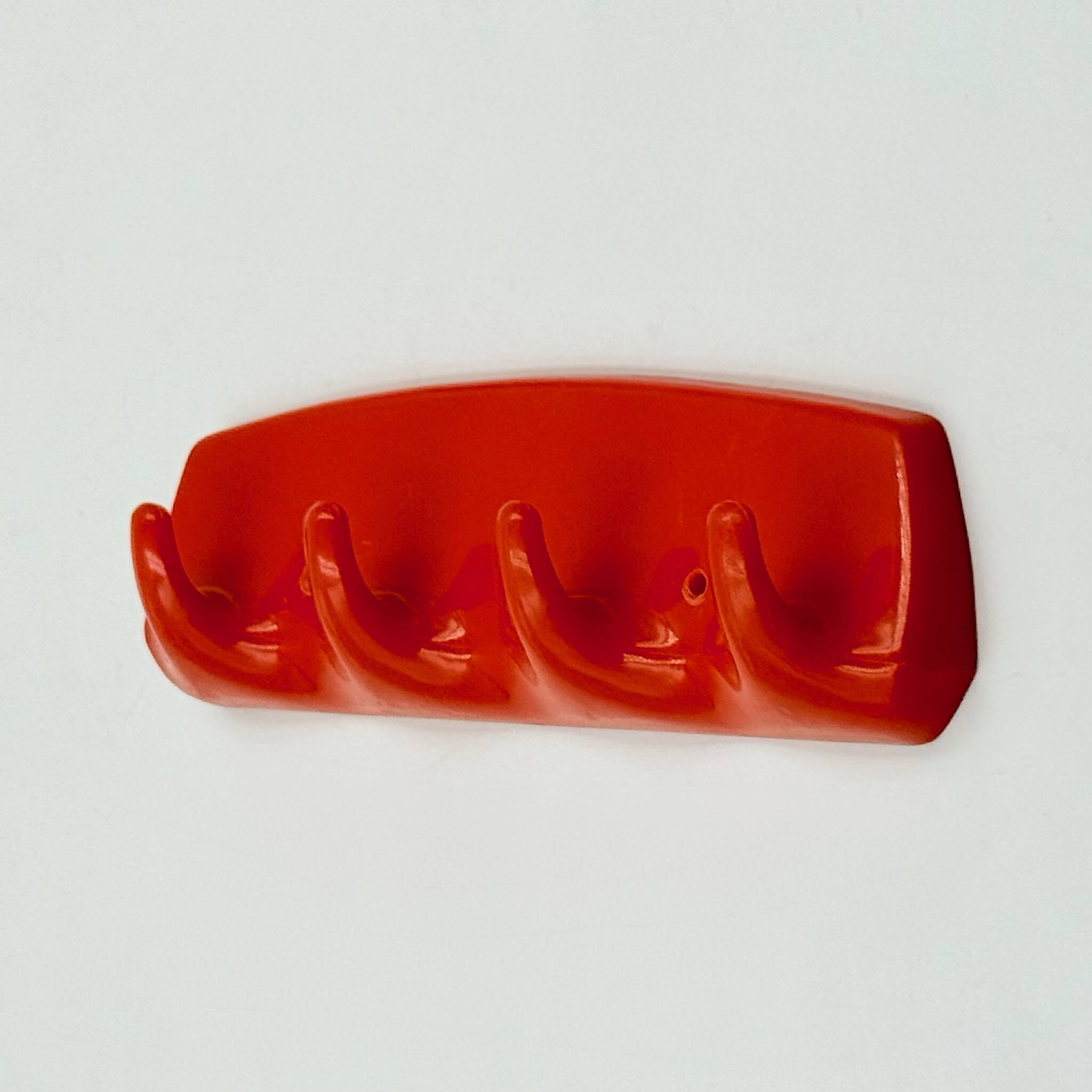 Space Age wall hook orange Gilac France 1970s