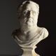 Buste de Vitellius en plâtre romain, 20e siècle.