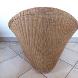 Fauteuil lotus en osier