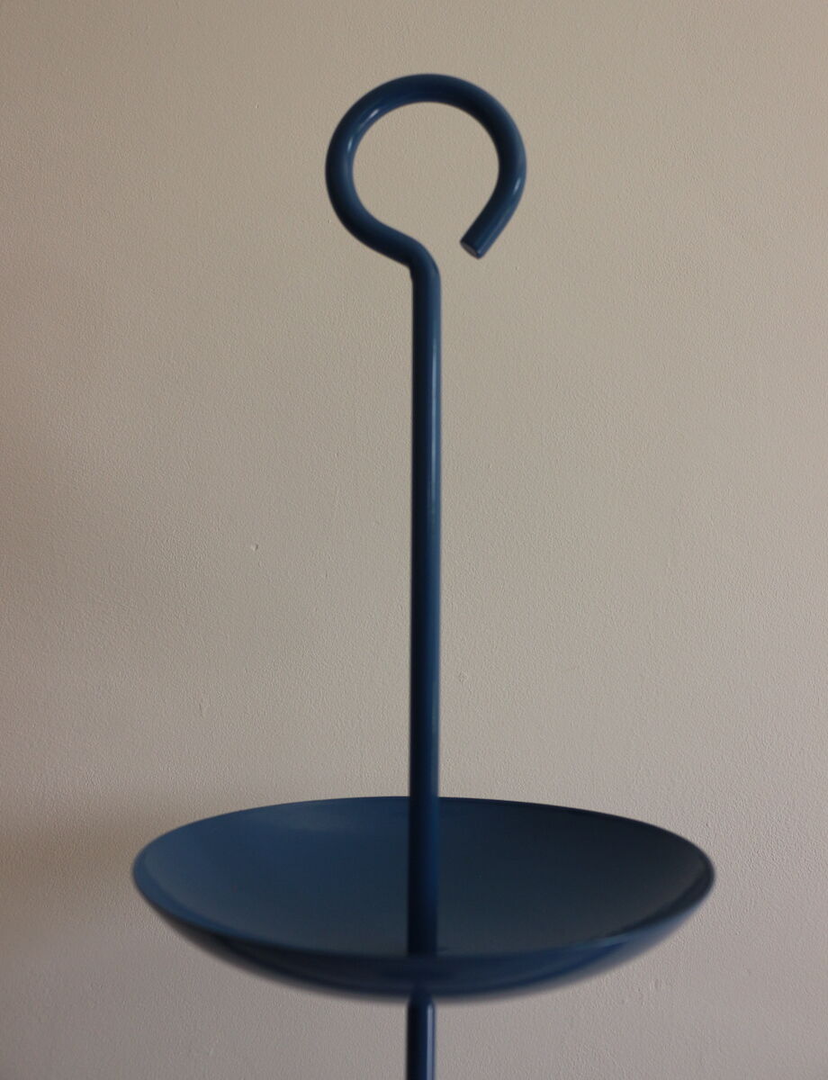Valet de chambre en métal laqué gris et bleu Pascal Mourgue