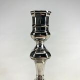 Pair of antique candlesticks in silver metal