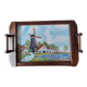 1930s tray, glass, painted wood