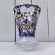 Vase en cristal de Bohème, décor floral peint et émaillé