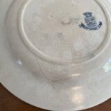 Lot de 2 assiettes en terre de fer Gien modèle Chardonnerets