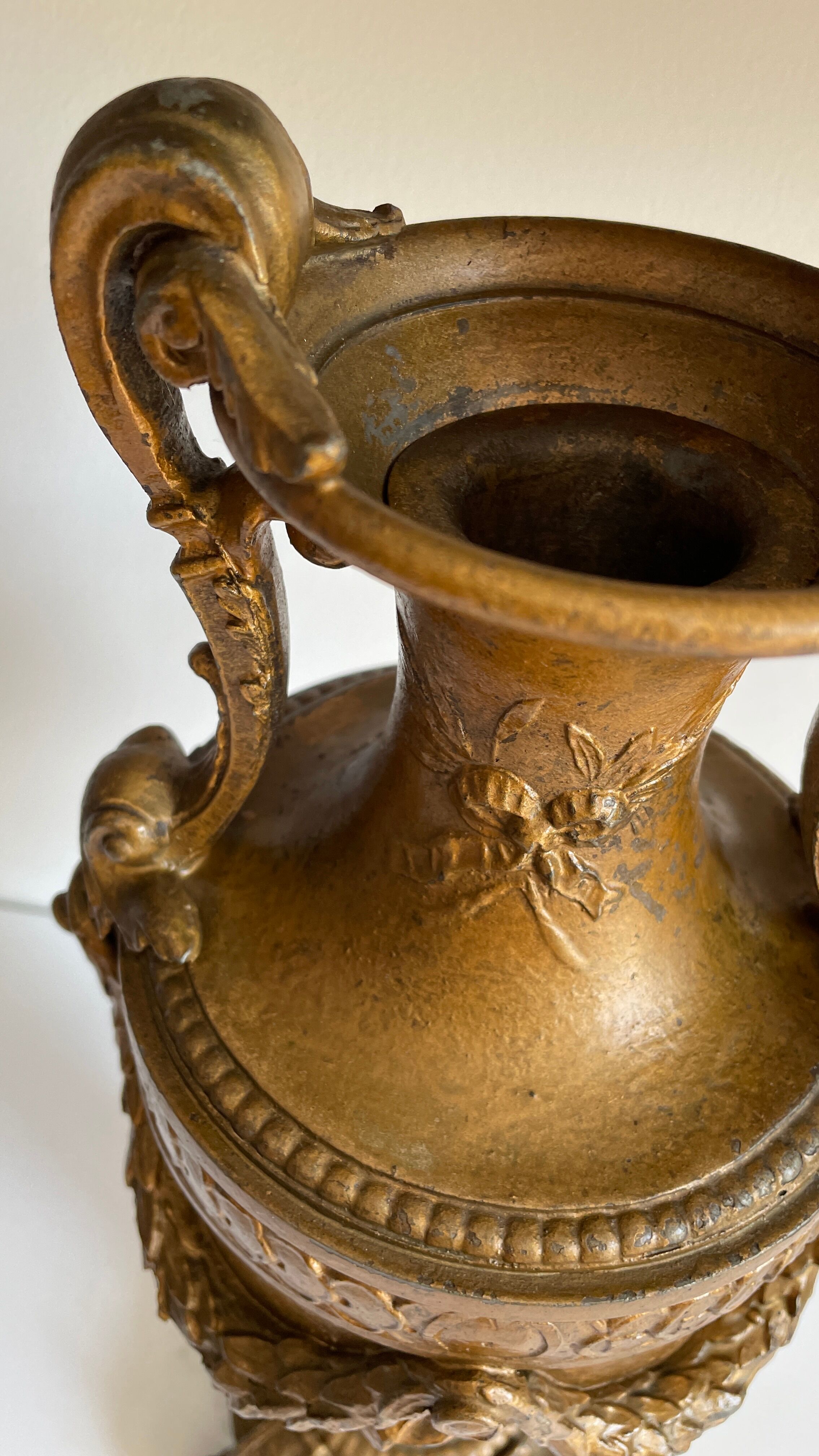 Vase cassolette regulated patina bronze vintage