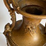Vase cassolette regulated patina bronze vintage