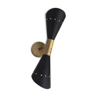 Butterfly sconce in black brass